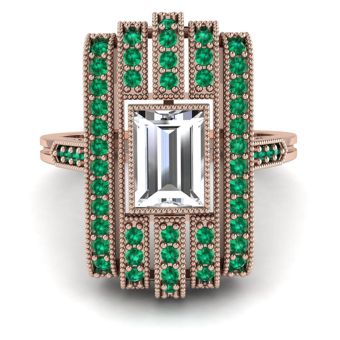 Unmatched Style Gold Baguette Diamond Ring - Jean No. 17
