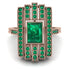 Unmatched Style Gold Baguette Emerald Ring - Jean No. 20