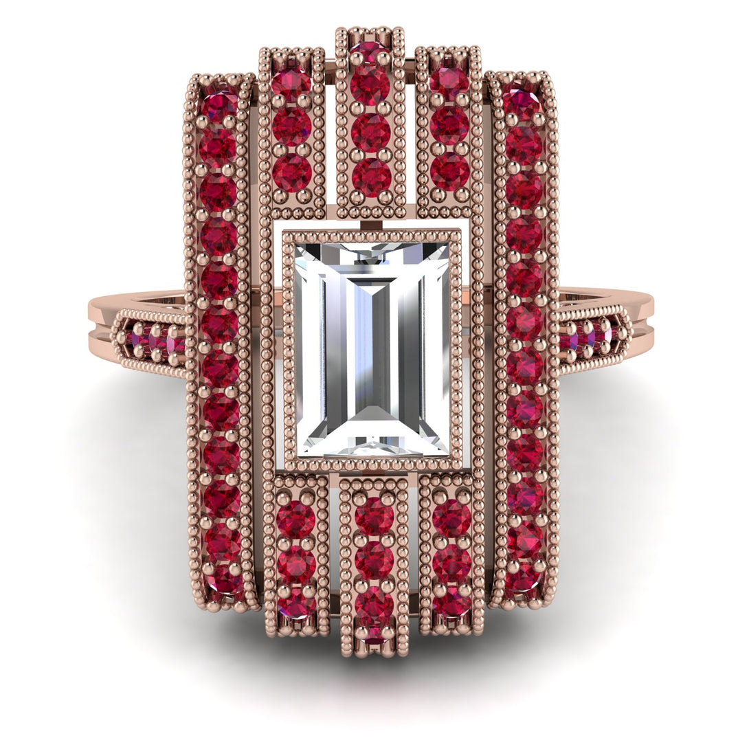 Unmatched Style Gold Baguette Diamond Ring - Jean No. 47