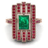 Unmatched Style Gold Baguette Emerald Ring - Jean No. 50 image 3