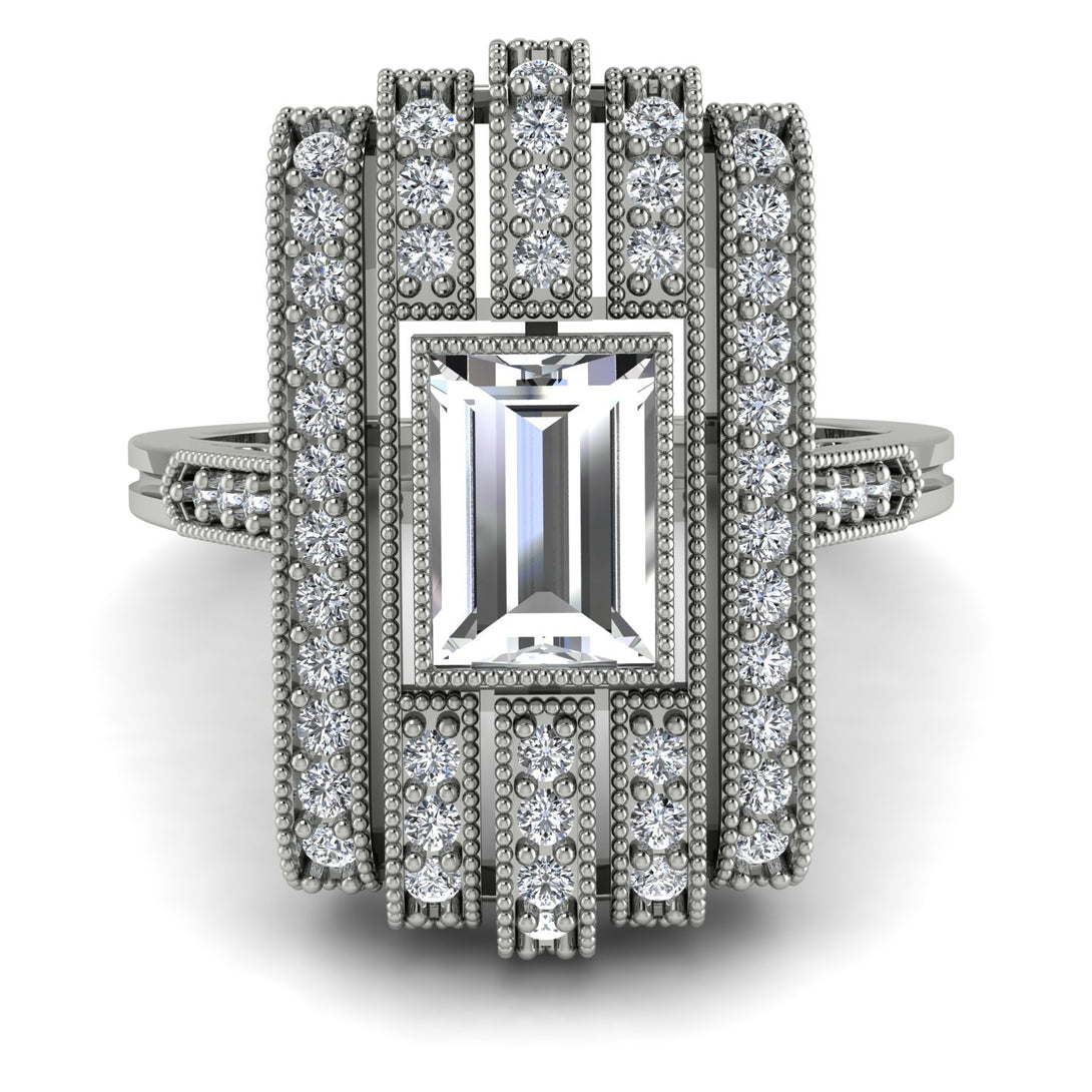 Unmatched Style Gold Baguette Diamond Ring - Jean No. 3
