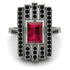 Unmatched Style Gold Baguette Ruby Ring - Jean No. 42 image 3