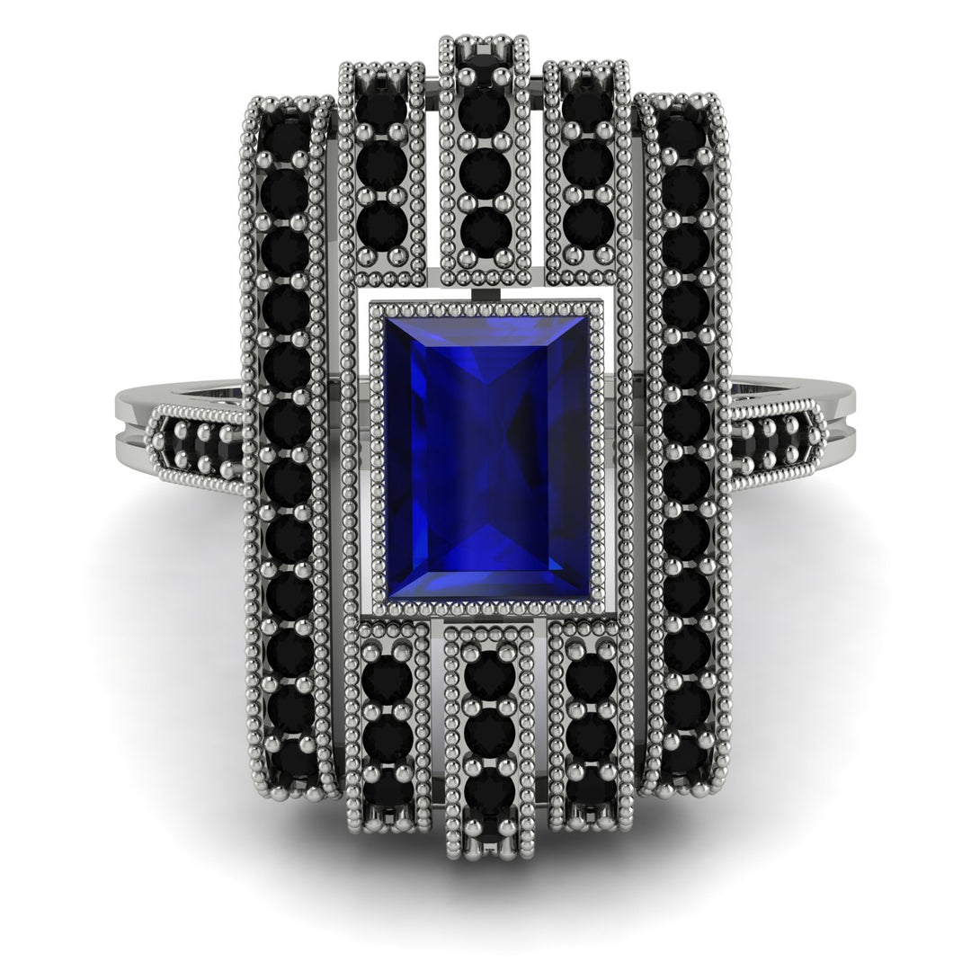 Unmatched Style Gold Baguette Sapphire Ring - Jean No. 45