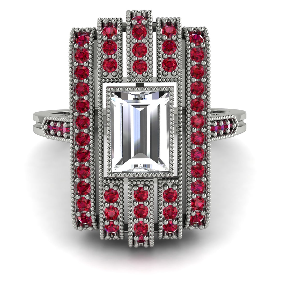Unmatched Style Gold Baguette Diamond Ring - Jean No. 48