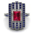 Unmatched Style Gold Baguette Ruby Ring - Jean No. 72