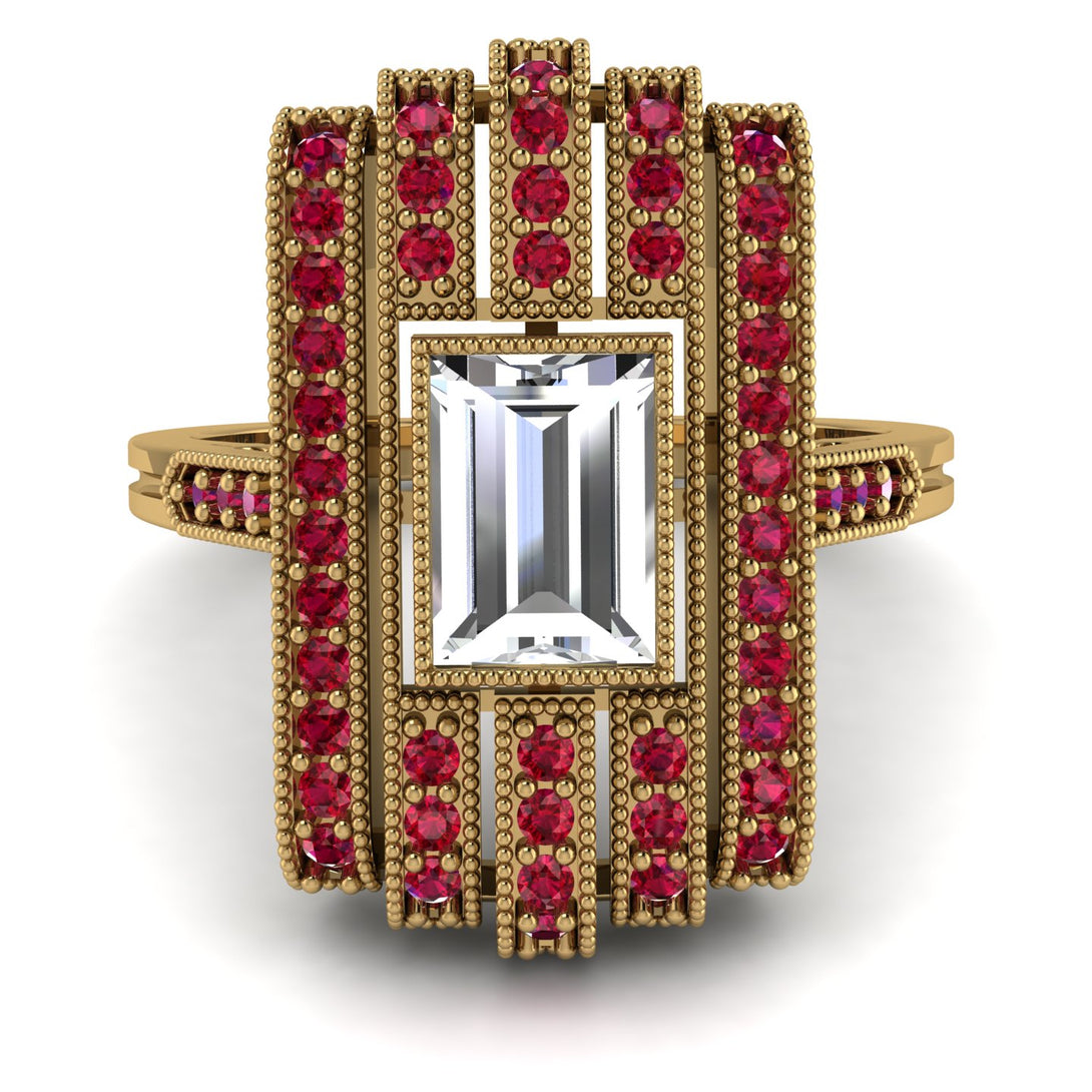 Unmatched Style Gold Baguette Diamond Ring - Jean No. 46