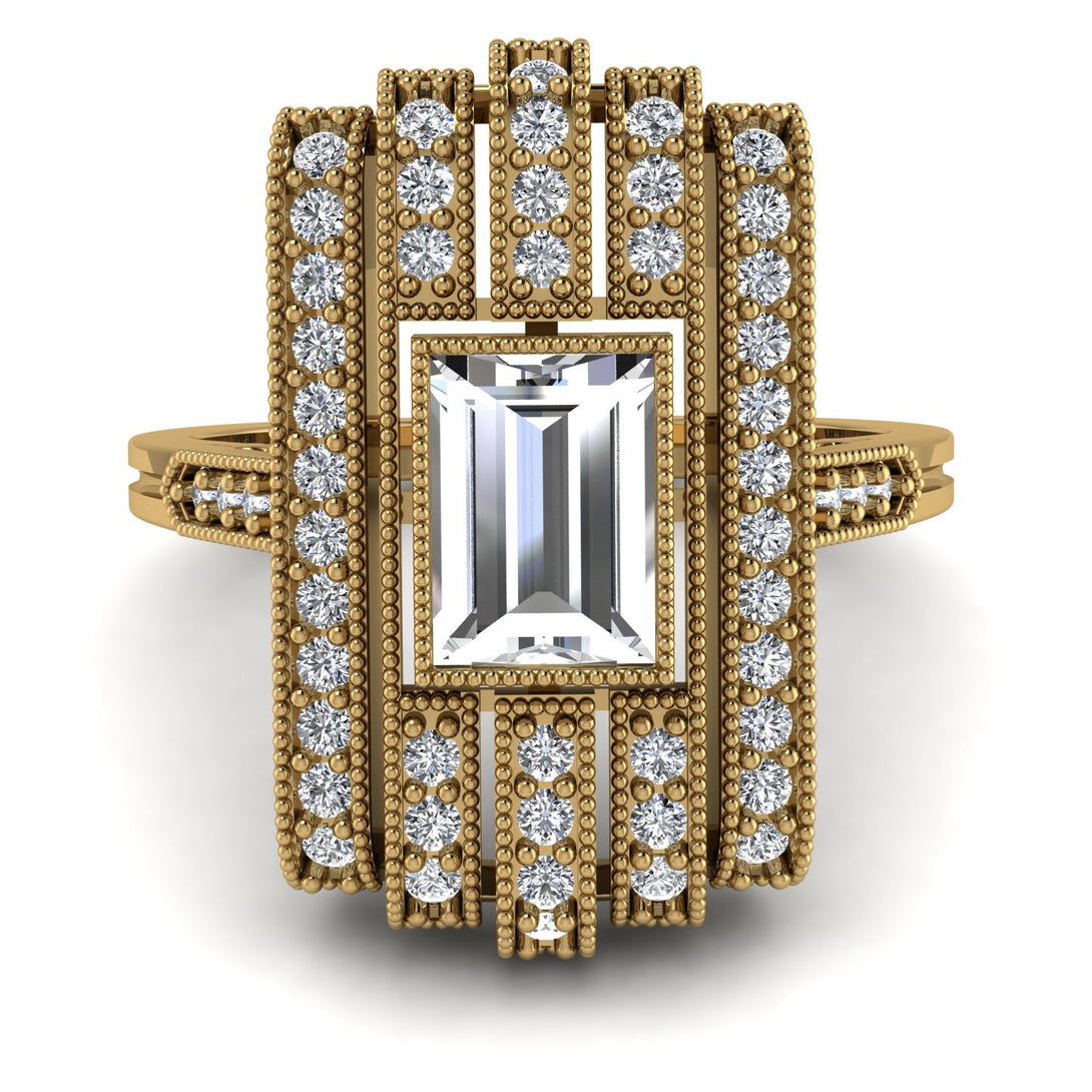 Unmatched Style Gold Baguette Diamond Ring - Jean No. 1