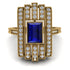 Unmatched Style Gold Baguette Sapphire Ring - Jean No. 13 image 3