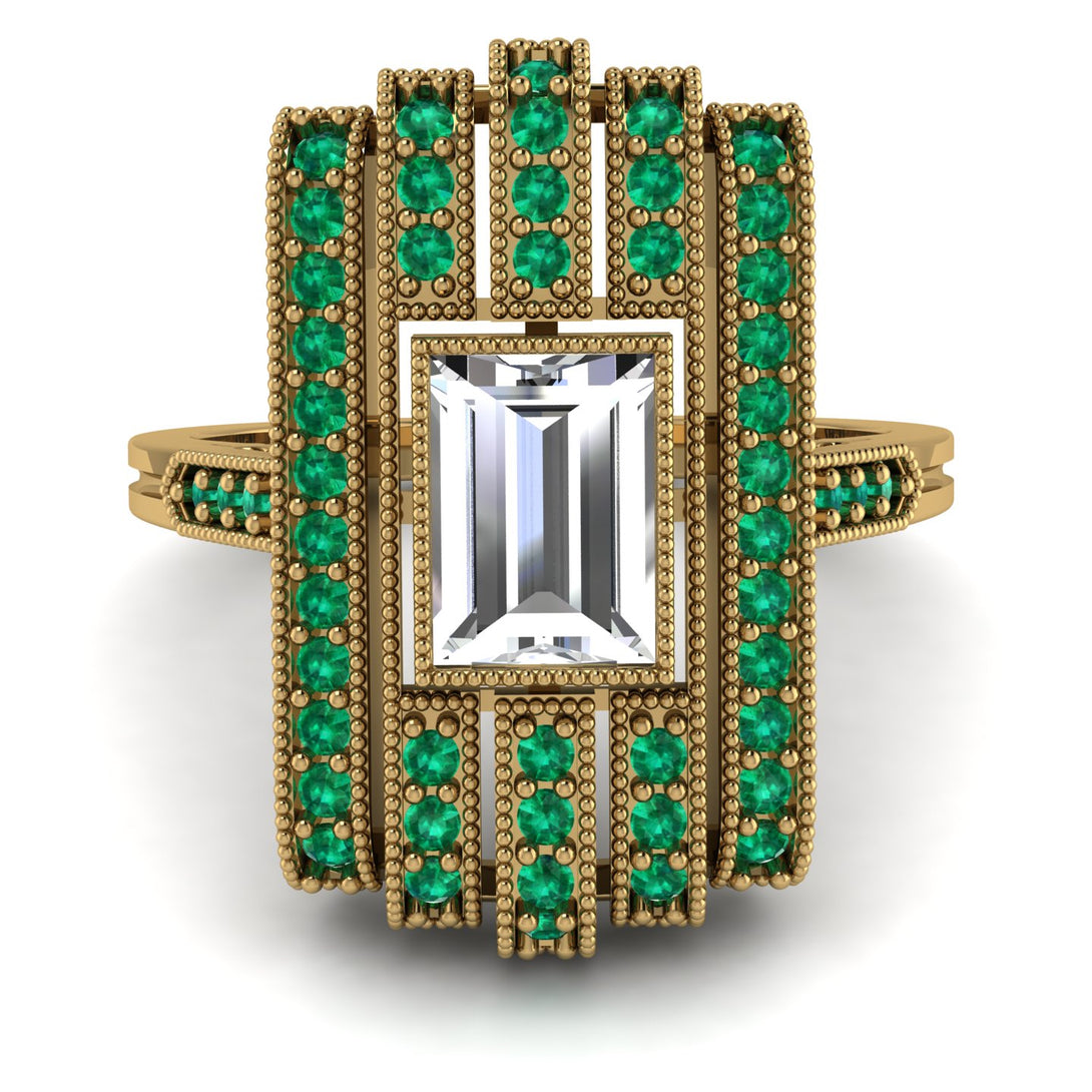 Unmatched Style Gold Baguette Diamond Ring - Jean No. 16
