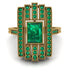Unmatched Style Gold Baguette Emerald Ring - Jean No. 19