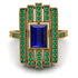 Unmatched Style Gold Baguette Sapphire Ring - Jean No. 28