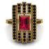 Unmatched Style Gold Baguette Ruby Ring - Jean No. 40 image 3