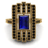 Unmatched Style Gold Baguette Sapphire Ring - Jean No. 43