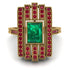 Unmatched Style Gold Baguette Emerald Ring - Jean No. 49 image 3