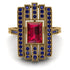 Unmatched Style Gold Baguette Ruby Ring - Jean No. 70