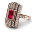 Unmatched Style Gold Baguette Ruby Ring - Jean No. 11