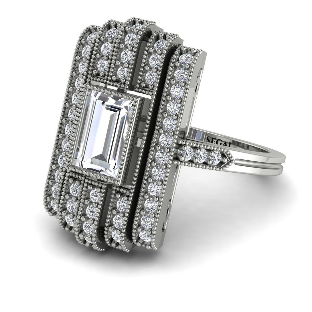 Unmatched Style Gold Baguette Diamond Ring - Jean No. 3