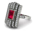 Unmatched Style Gold Baguette Ruby Ring - Jean No. 12