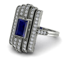Unmatched Style Gold Baguette Sapphire Ring - Jean No. 15 image 1