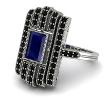Unmatched Style Gold Baguette Sapphire Ring - Jean No. 45 image 1