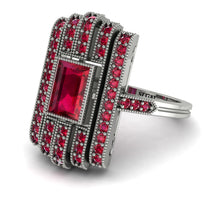 Unmatched Style Gold Baguette Ruby Ring - Jean No. 57 image 1