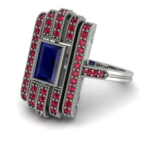 Unmatched Style Gold Baguette Sapphire Ring - Jean No. 60 image 1