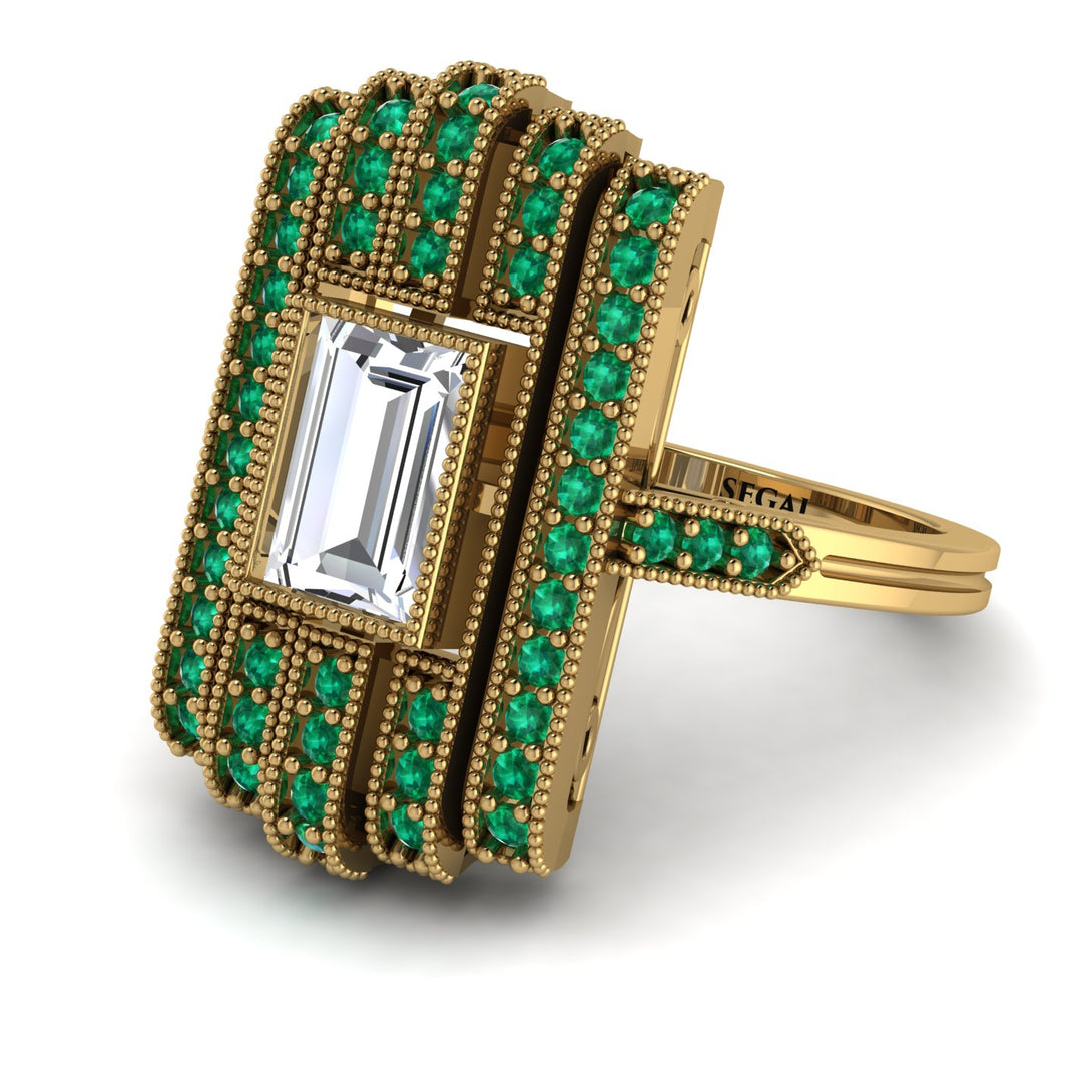 Unmatched Style Gold Baguette Diamond Ring - Jean No. 16