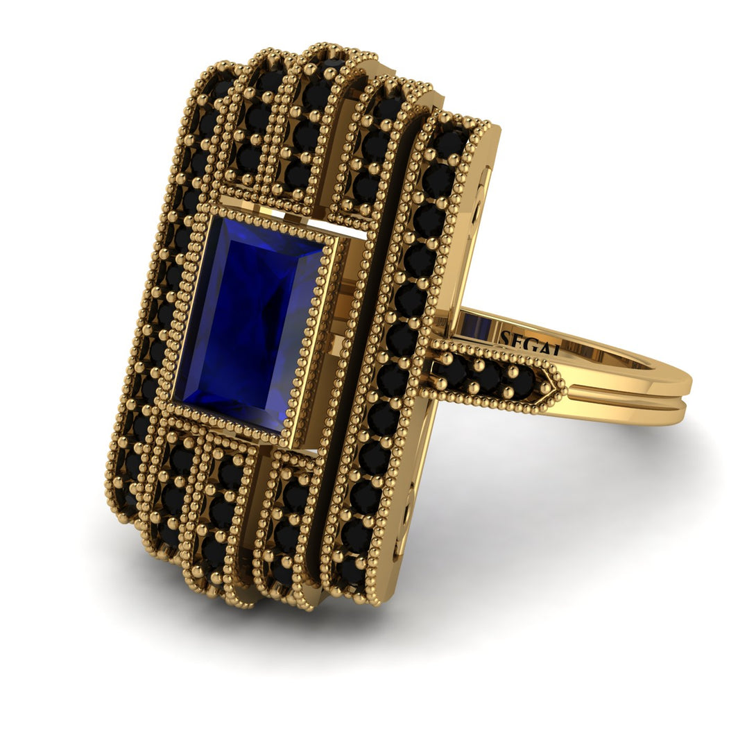 Unmatched Style Gold Baguette Sapphire Ring - Jean No. 43