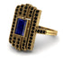 Unmatched Style Gold Baguette Sapphire Ring - Jean No. 43 image 1