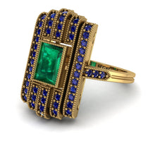 Unmatched Style Gold Baguette Emerald Ring - Jean No. 64 image 1