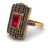 Unmatched Style Gold Baguette Ruby Ring - Jean No. 70