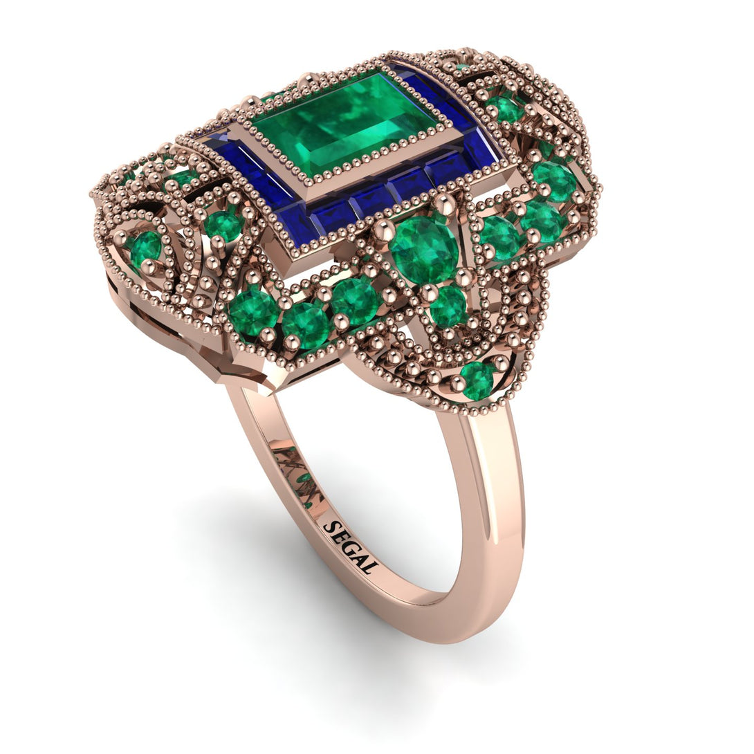 Victorian Gold Ring With Emerald - Janice No. 65