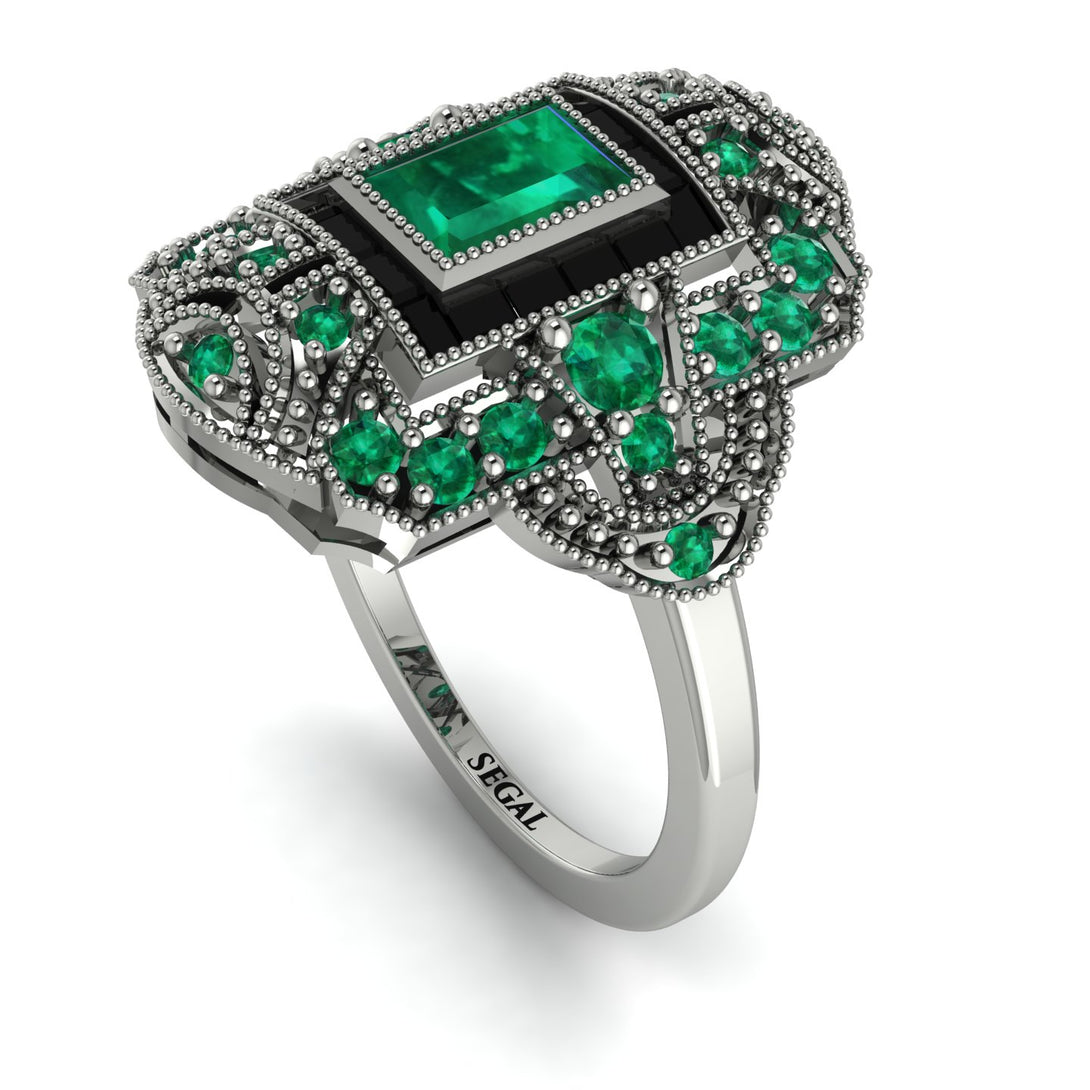 Victorian Gold Ring With Emerald - Janice No. 36
