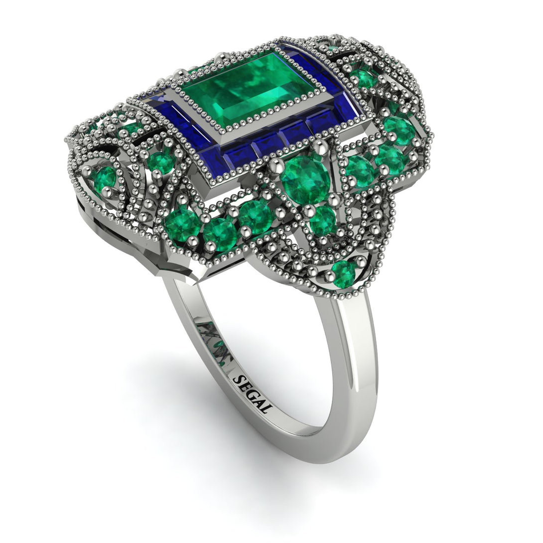 Victorian Gold Ring With Emerald - Janice No. 66