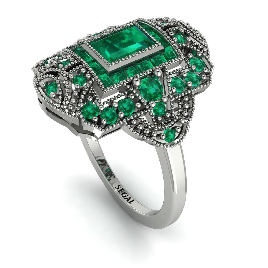 Victorian Gold Ring With Emerald - Janice No. 21