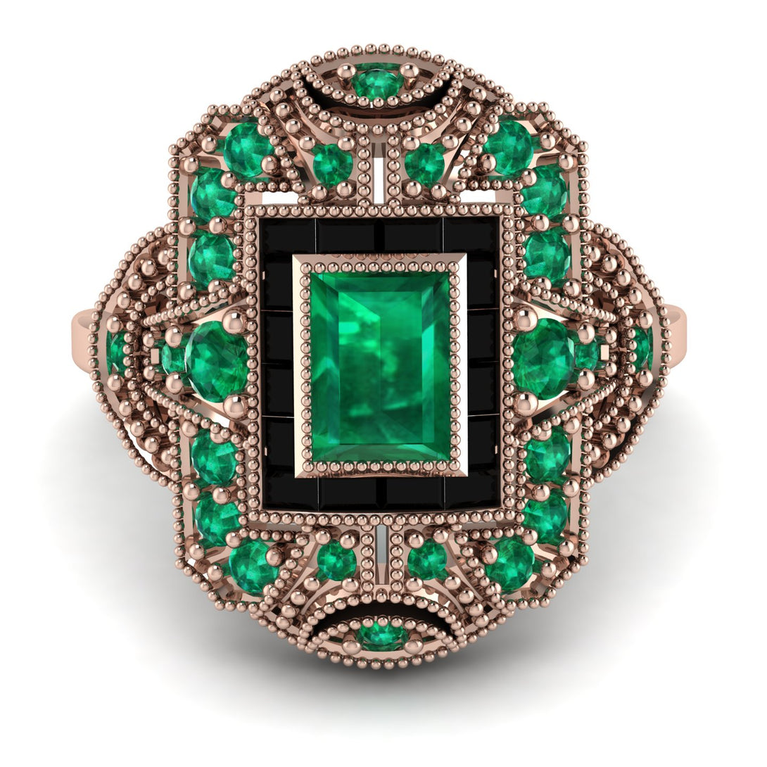 Victorian Gold Ring With Emerald - Janice No. 35