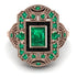 Victorian Gold Ring With Emerald - Janice No. 35