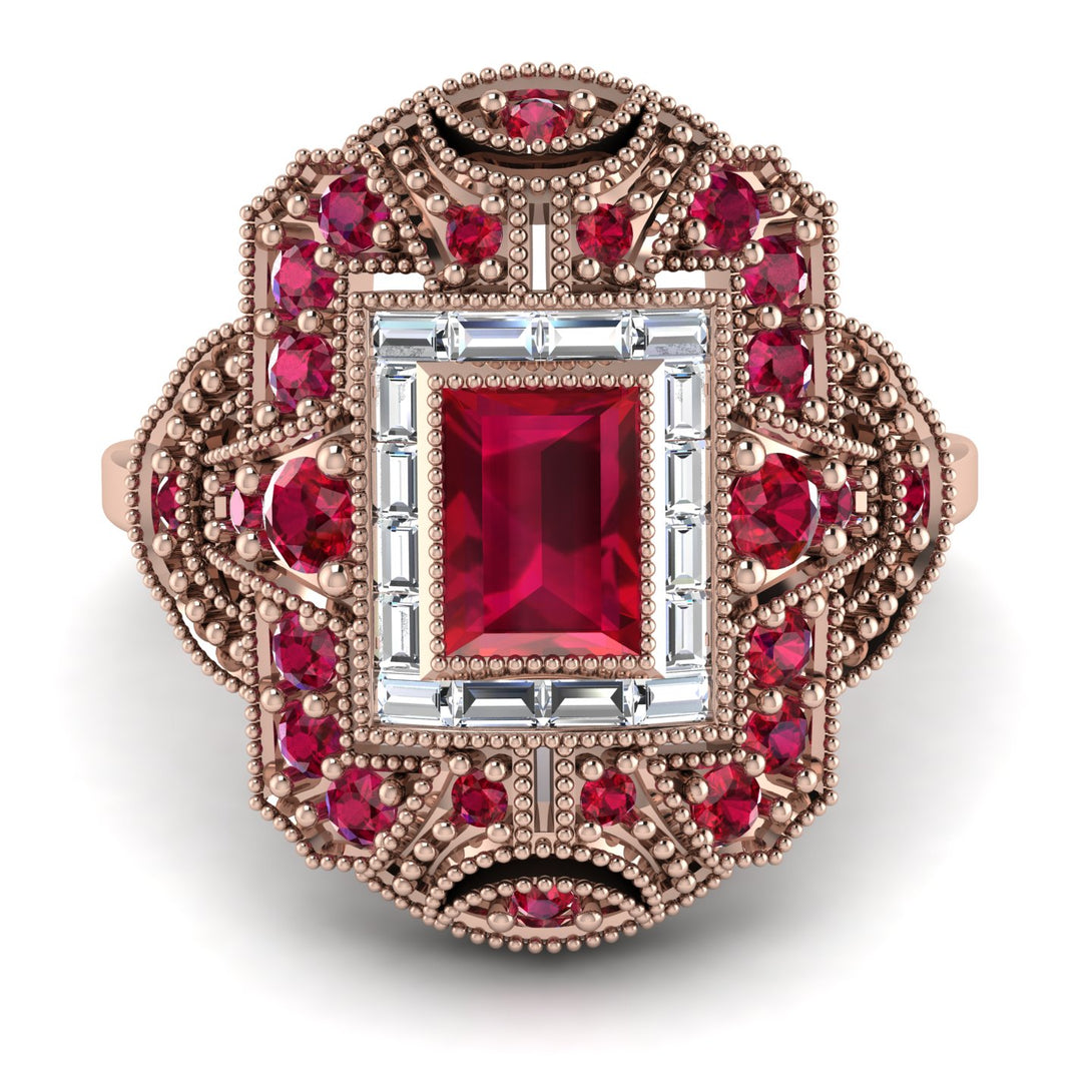 Victorian Gold Ring With Ruby - Janice No. 11
