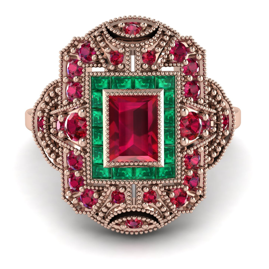 Victorian Gold Ring With Ruby - Janice No. 26