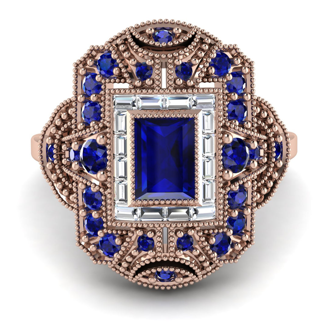 Victorian Gold Ring With Sapphire - Janice No. 14