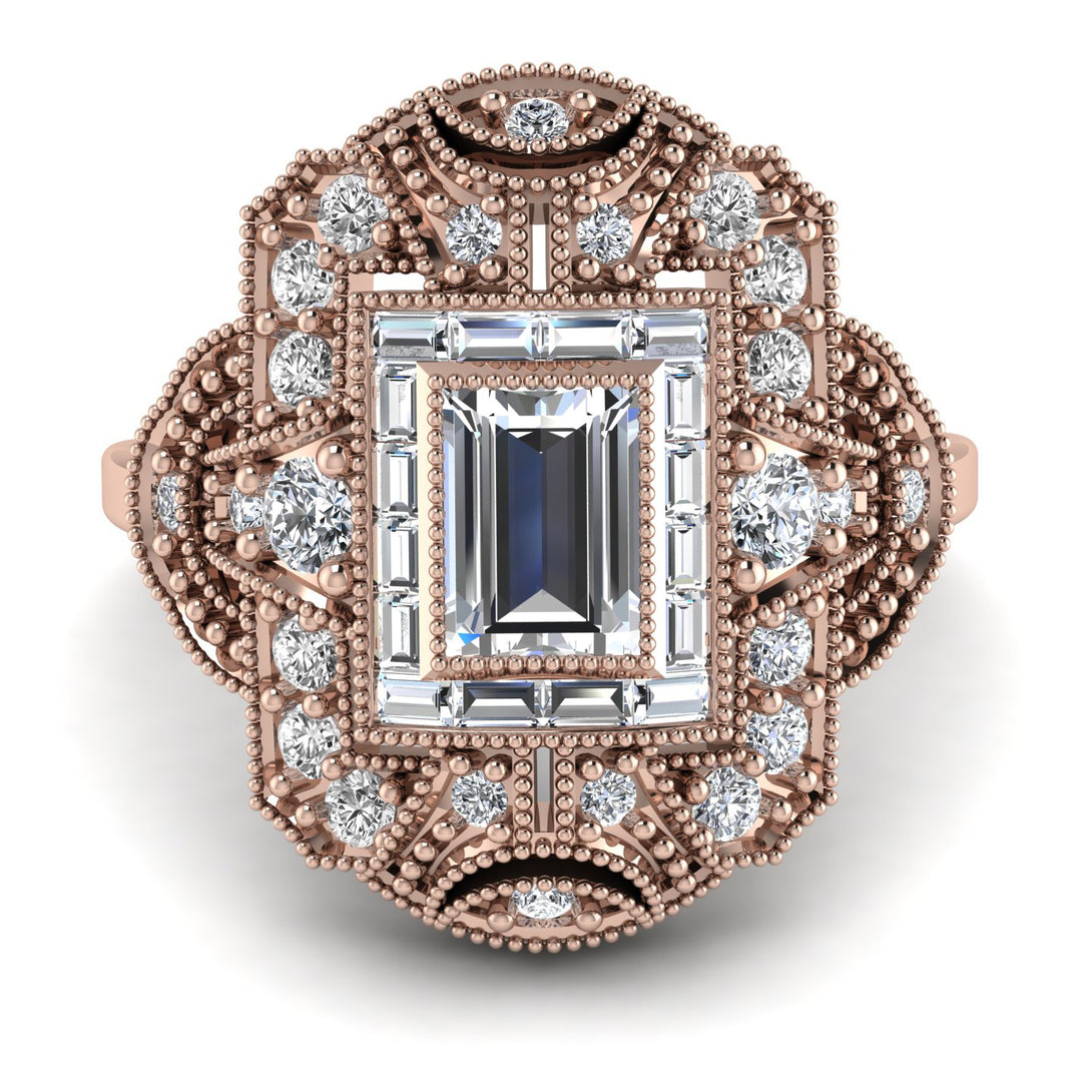 Victorian Gold Ring With Diamond - Janice No. 2