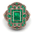 Victorian Gold Ring With Emerald - Janice No. 20