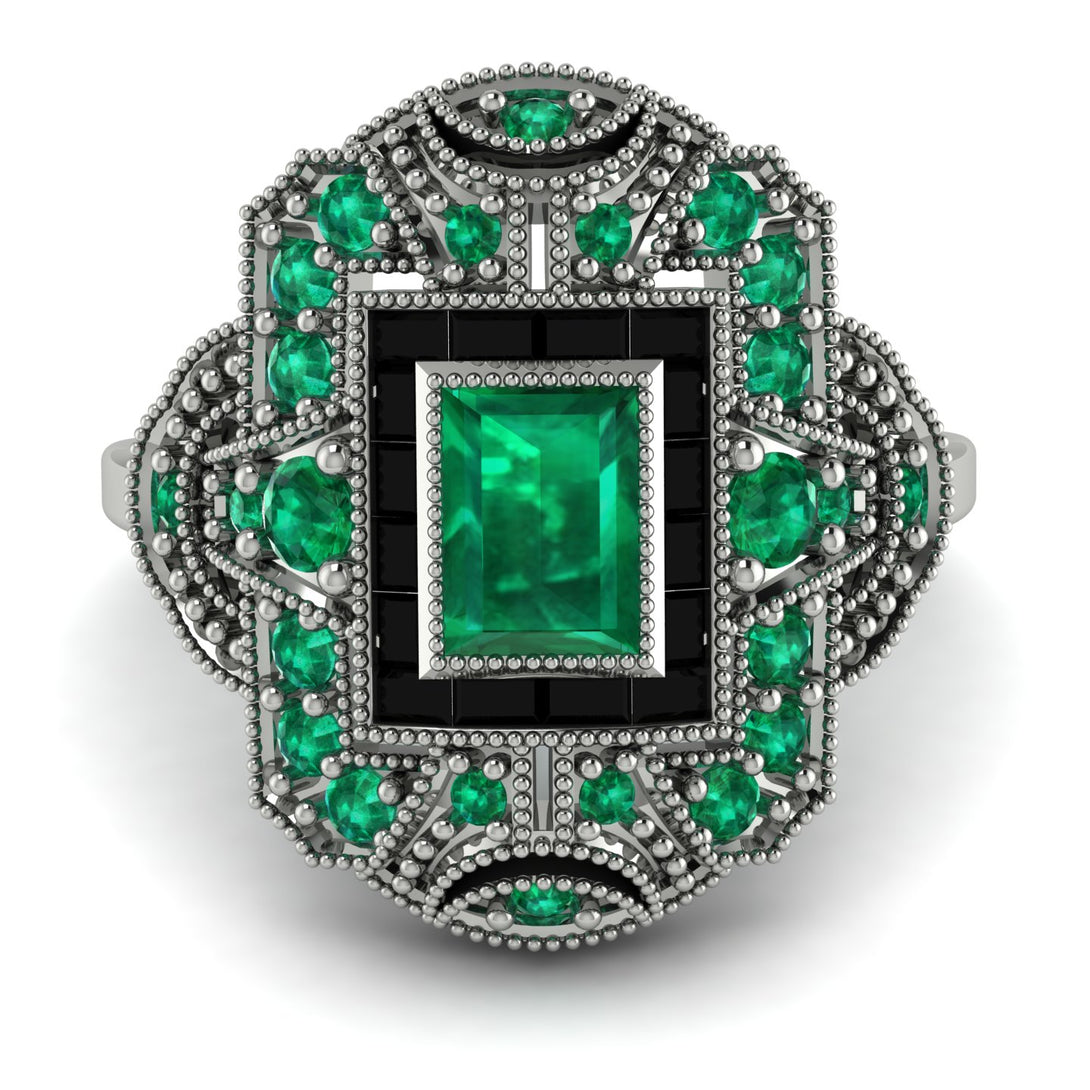 Victorian Gold Ring With Emerald - Janice No. 36