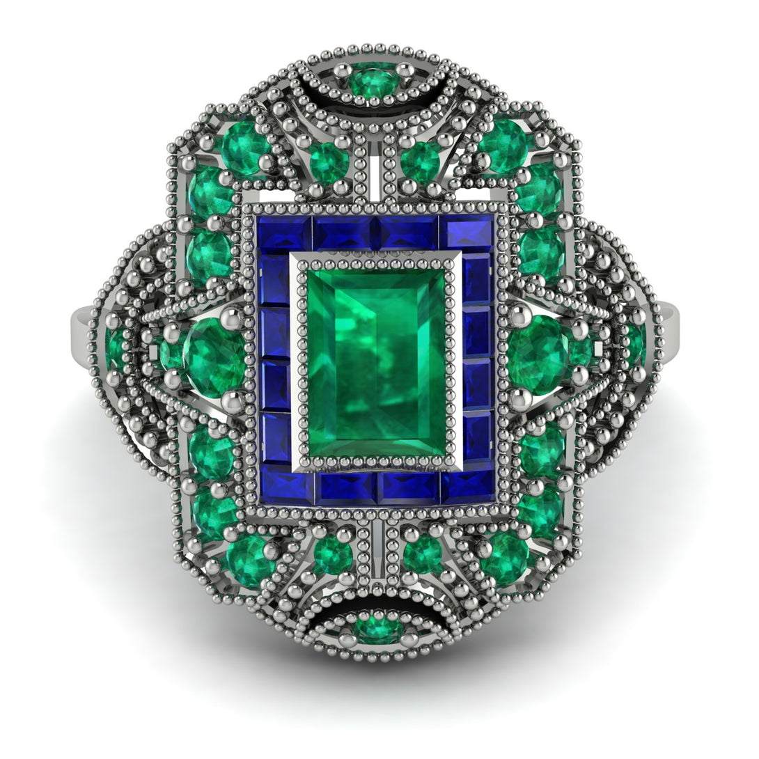 Victorian Gold Ring With Emerald - Janice No. 66