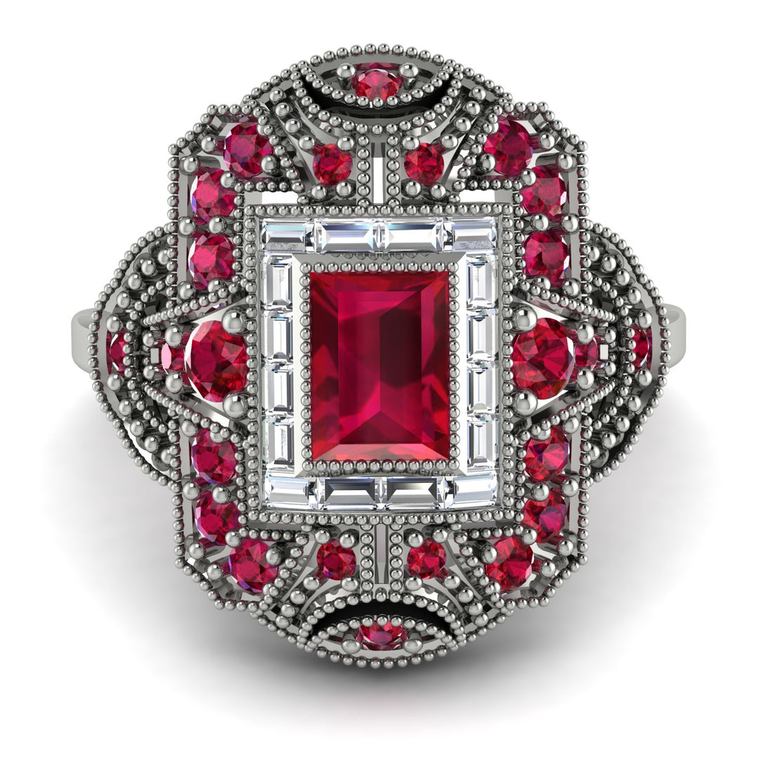 Victorian Gold Ring With Ruby - Janice No. 12