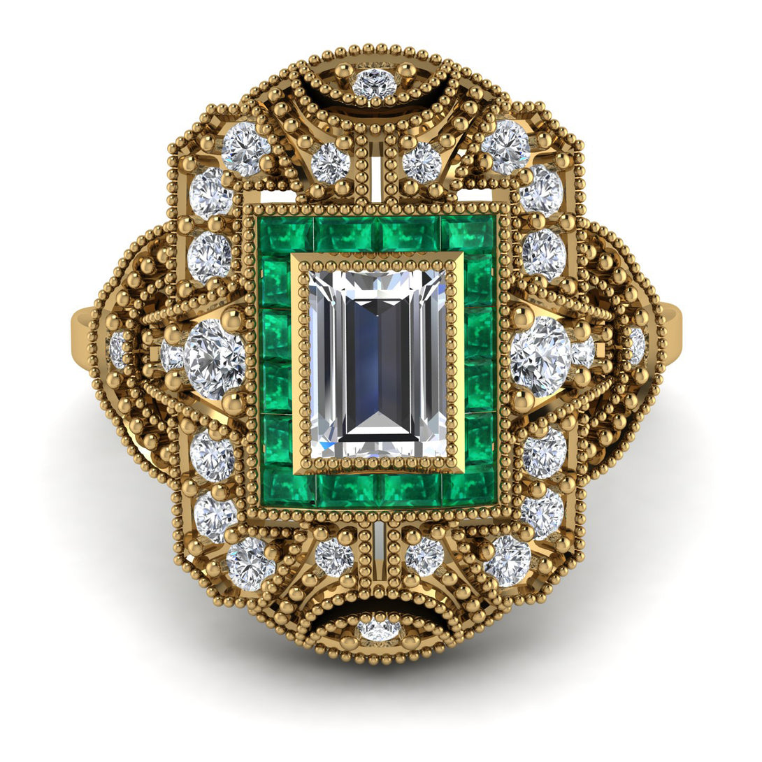 Victorian Gold Ring With Diamond - Janice No. 16