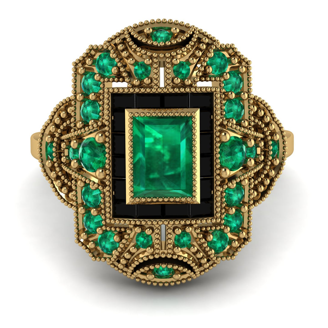 Victorian Gold Ring With Emerald - Janice No. 34