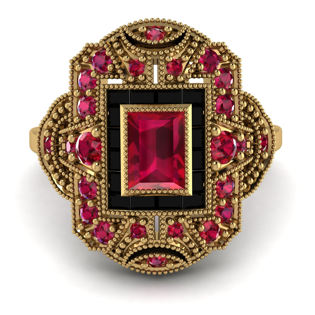 Victorian Gold Ring With Ruby - Janice No. 40