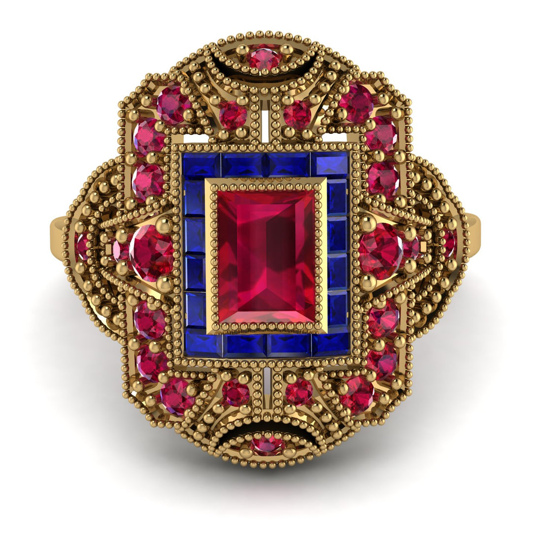 Victorian Gold Ring With Ruby - Janice No. 70