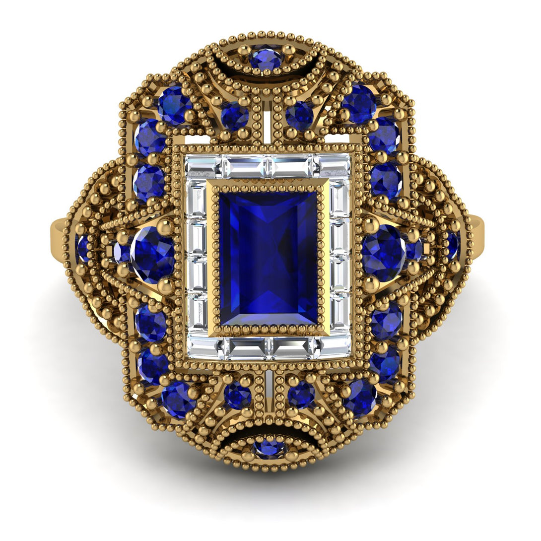 Victorian Gold Ring With Sapphire - Janice No. 13
